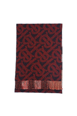 Burberry Red & Beige Reversible Check Cashmere Scarf (Pre-owned)