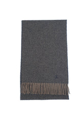 Chanel 2010s Fringed Check Logo Scarf (Pre-owned)