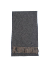 Chanel 2010s Fringed Check Logo Scarf (Pre-owned)