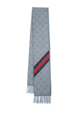 Gucci Monogram Supreme GG Wool Scarf (Pre-owned)