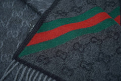 Gucci Monogram Supreme GG Wool Scarf (Pre-owned)