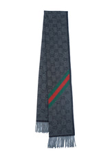 Gucci Monogram Supreme GG Wool Scarf (Pre-owned)