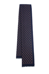 Gucci Wool Silk Jacquard GG Monogram Stenix Scarf (Pre-owned)