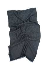 Gucci Half GG Monogram Pattern Wool & Silk Scarf (Pre-owned)