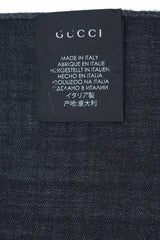 Gucci Half GG Monogram Pattern Wool & Silk Scarf (Pre-owned)