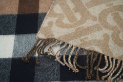 Burberry Beige Reversible Check Cashmere Scarf (Pre-owned)