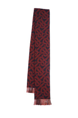 Burberry Red & Beige Reversible Check Cashmere Scarf (Pre-owned)