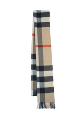 Burberry Check Cashmere Beige Scarf (Pre-owned)