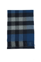 Burberry Check Cashmere Blue Scarf (Pre-owned)