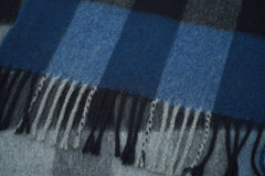 Burberry Check Cashmere Blue Scarf (Pre-owned)