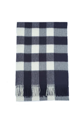 Burberry Men's Mega Cashmere Blue Check Scarf (Pre-owned)