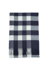 Burberry Men's Mega Cashmere Blue Check Scarf (Pre-owned)
