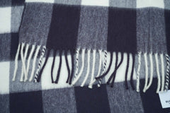 Burberry Men's Mega Cashmere Blue Check Scarf (Pre-owned)