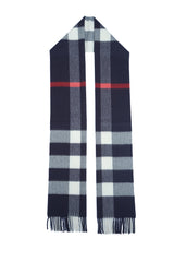 Burberry Men's Mega Cashmere Blue Check Scarf (Pre-owned)