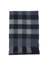 Burberry Men's Mega Cashmere Grey Check Scarf (Pre-owned)