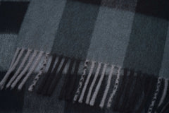 Burberry Men's Mega Cashmere Grey Check Scarf (Pre-owned)