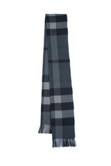 Burberry Men's Mega Cashmere Grey Check Scarf (Pre-owned)