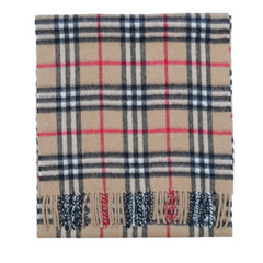 Cashmere/Wool Plaid Print Vintage Pre-Loved Scarf