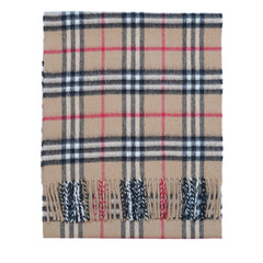 Cashmere/Wool Plaid Print Vintage Pre-Loved Scarf