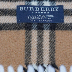 Lambswool Plaid Print Vintage Pre-Loved Scarf