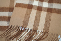 BURBERRY Giant Check Cashmere Scarf