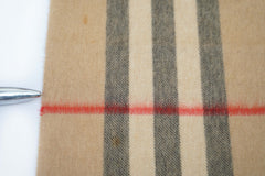 BURBERRY Beige Cashmere Check Scarf (Pre-Owned)