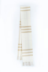 Burberry White Alabaster Classic Check Cashmere scarf (Pre-Owned)
