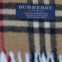 Lambswool Plaid Print Vintage Pre-Loved Scarf