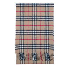 Lambswool Plaid Print Vintage Pre-Loved Scarf
