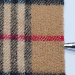 Lambswool Plaid Print Vintage Pre-Loved Scarf