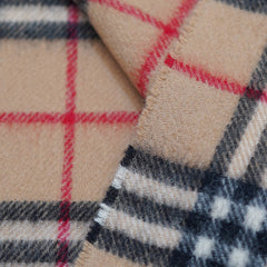 Lambswool Plaid Print Vintage Pre-Loved Scarf
