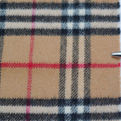 Lambswool Plaid Print Vintage Pre-Loved Scarf