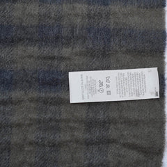 Cashmere/Merino Plaid Print Vintage Pre-Loved Scarf
