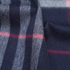 Cashmere Large Check Vintage Pre-Loved Scarf