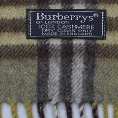 Cashmere Plaid Print Vintage Pre-Loved Scarf