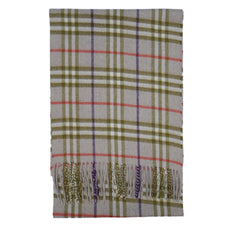 Cashmere Plaid Print Vintage Pre-Loved Scarf