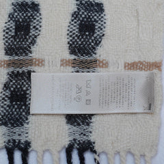 Merino/Cashmere Plaid Print Vintage Pre-Loved Scarf
