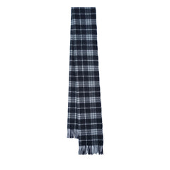 Cashmere/Wool Plaid Print Vintage Pre-Loved Scarf