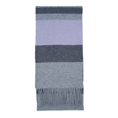 Merino/Cashmere Striped Print Vintage Pre-Loved Scarf