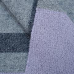 Merino/Cashmere Striped Print Vintage Pre-Loved Scarf