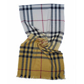 Wool/Cashmere Plaid Print Vintage Pre-Loved Scarf