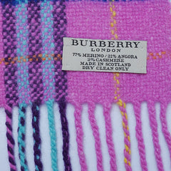 Merino Plaid Print Vintage Pre-Loved Scarf