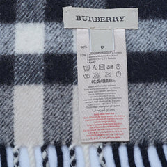 Merino/Cashmere Plaid Print Vintage Pre-Loved Scarf