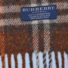Lambswool Plaid Print Vintage Pre-Loved Scarf