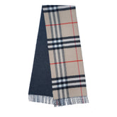 Cashmere Large Check Vintage Pre-Loved Scarf