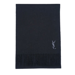 YSL Wool Plain Vintage Pre-Loved Scarf