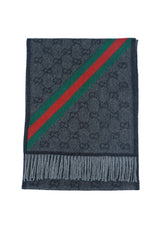 Gucci Monogram Supreme GG Wool Scarf (Pre-owned)