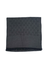 Gucci Half GG Monogram Pattern Wool & Silk Scarf (Pre-owned)