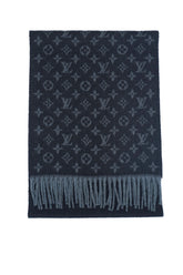 Louis Vuitton Monogram Gradient Grey Scarf (Pre-owned)