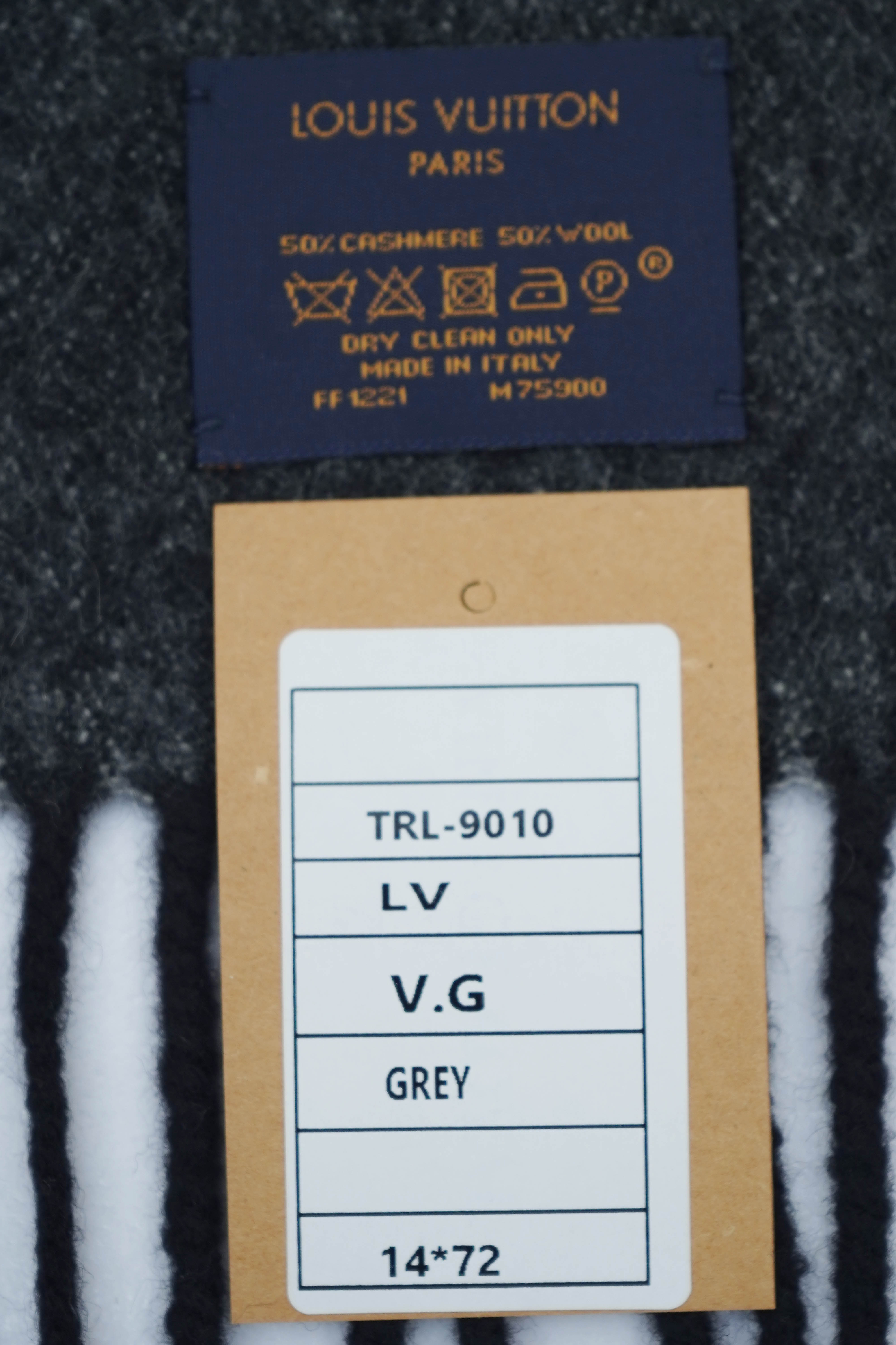 Louis Vuitton Monogram Gradient Grey Scarf (Pre-owned)